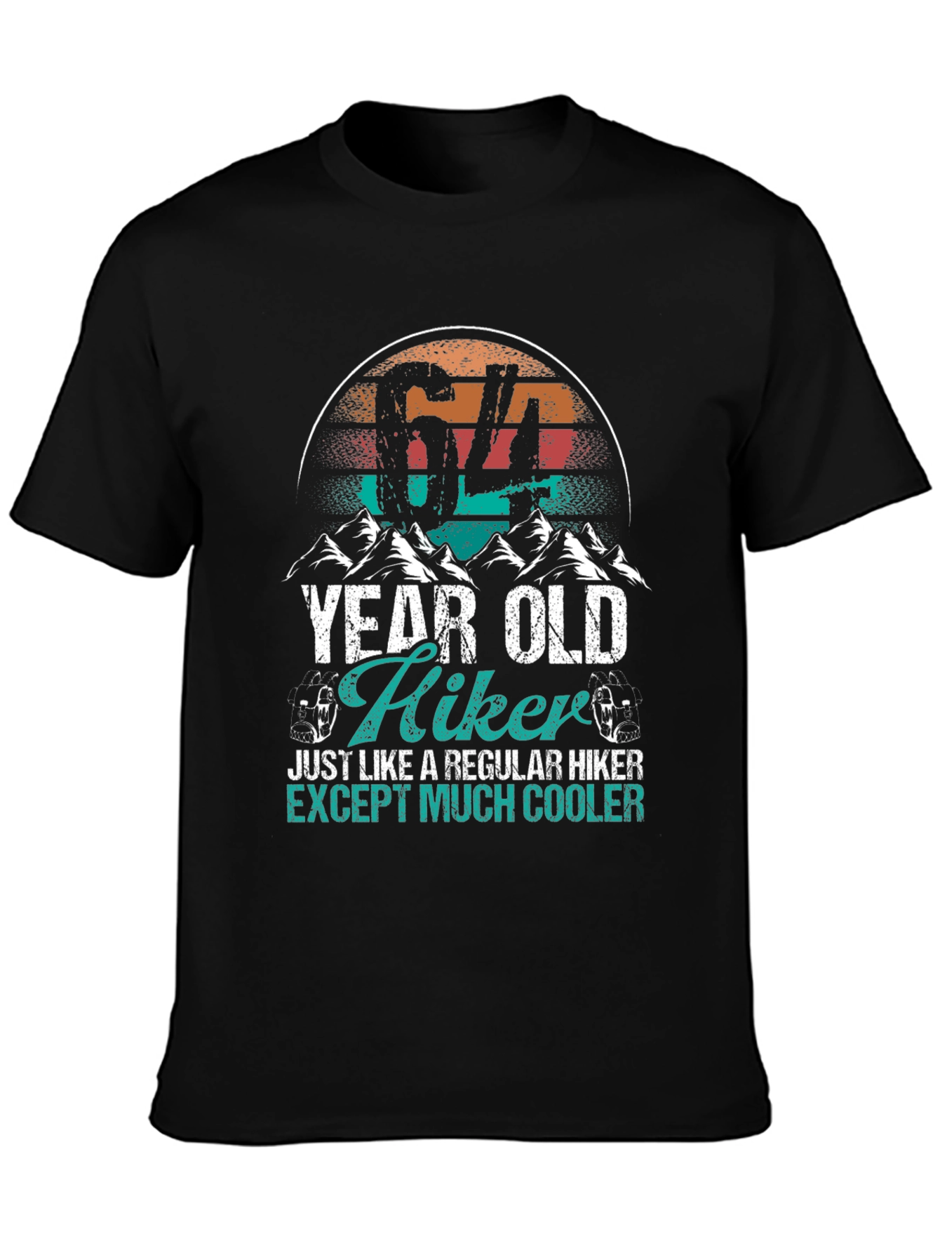 64 Year Old Hiker T-Shirt - Cool Hiking Apparel