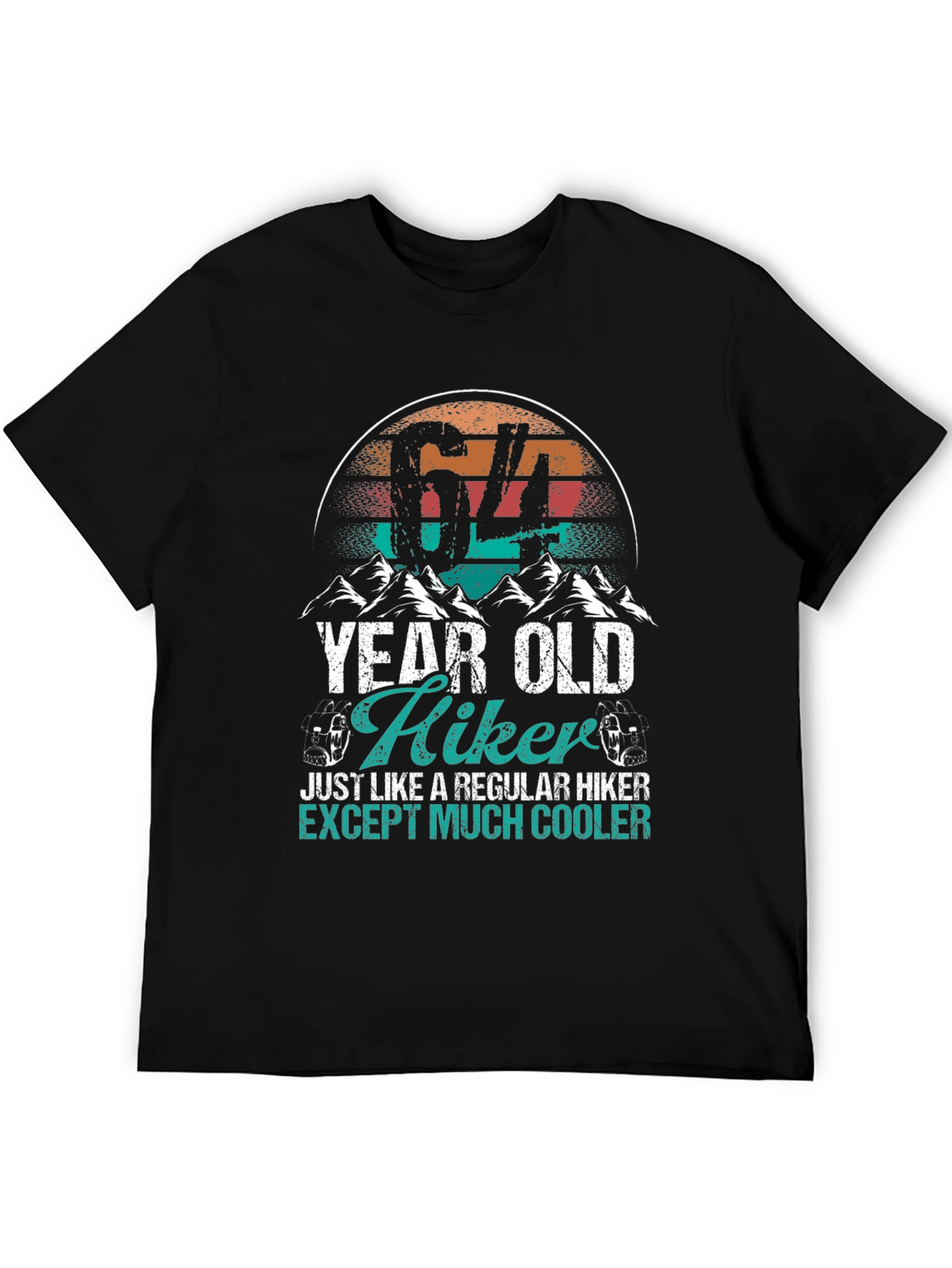 64 Year Old Hiker T-Shirt - Cool Hiking Apparel