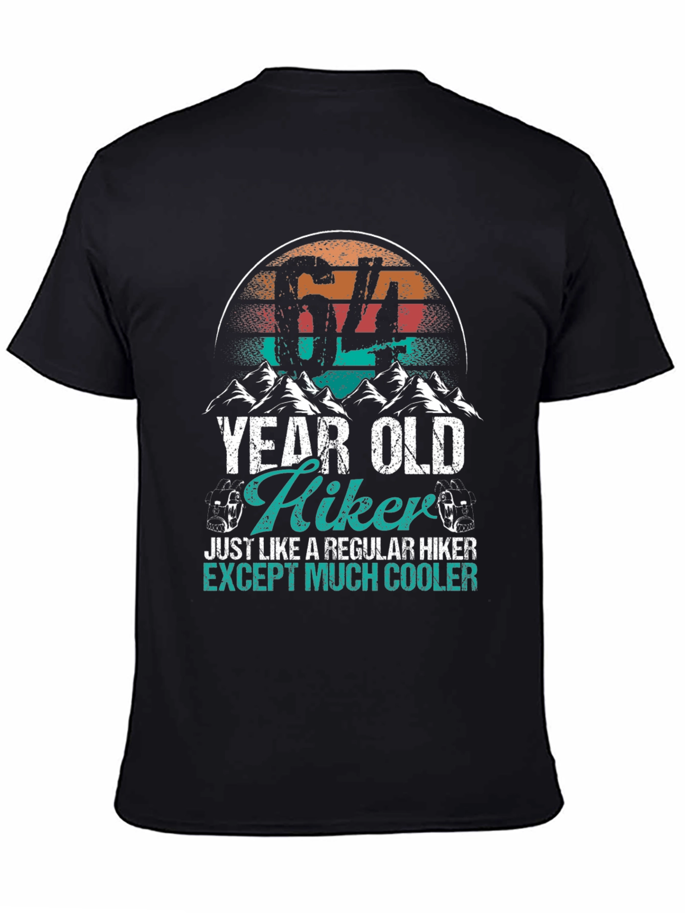 64 Year Old Hiker T-Shirt - Cool Hiking Apparel