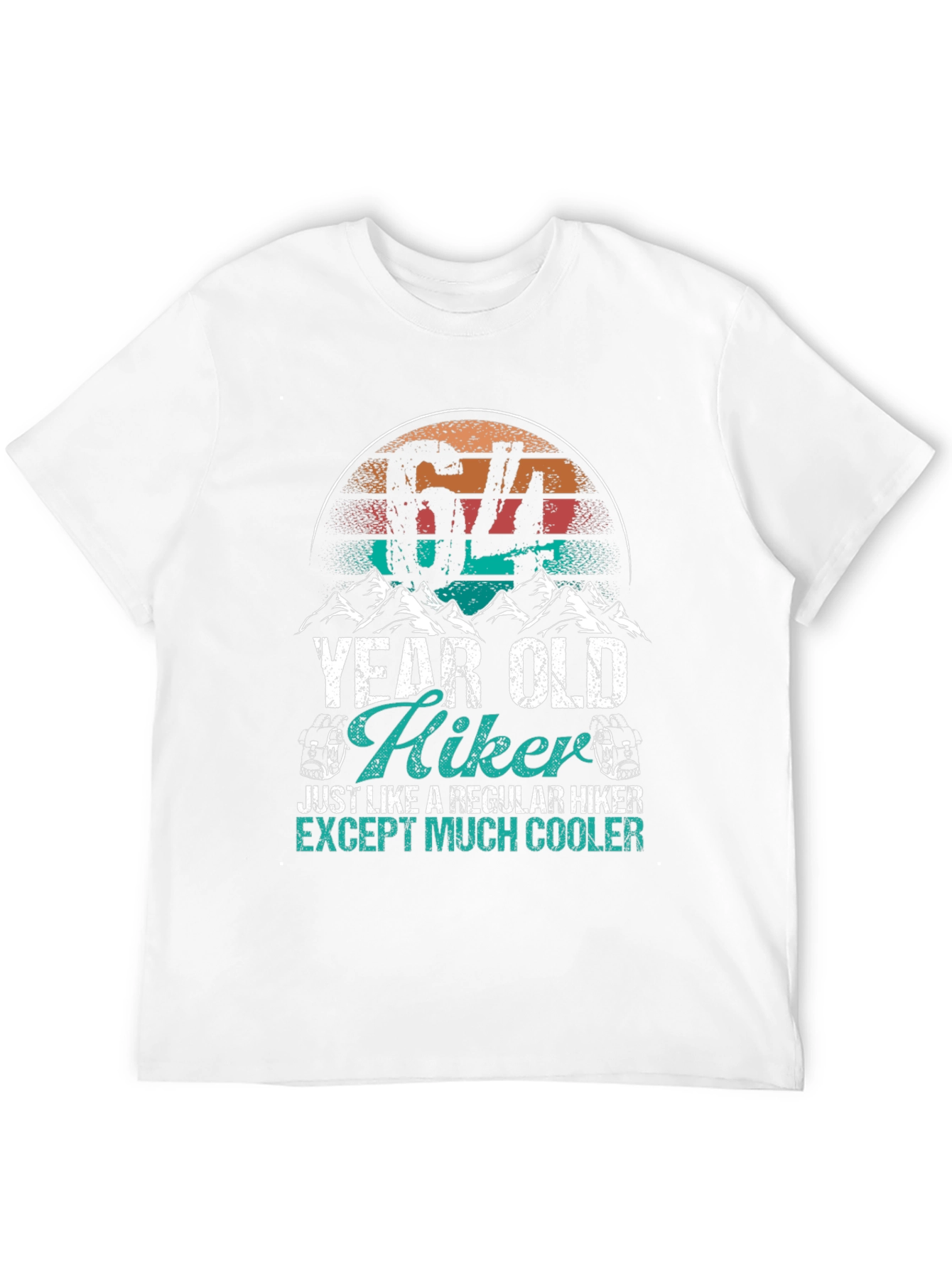 64 Year Old Hiker T-Shirt - Cool Hiking Apparel