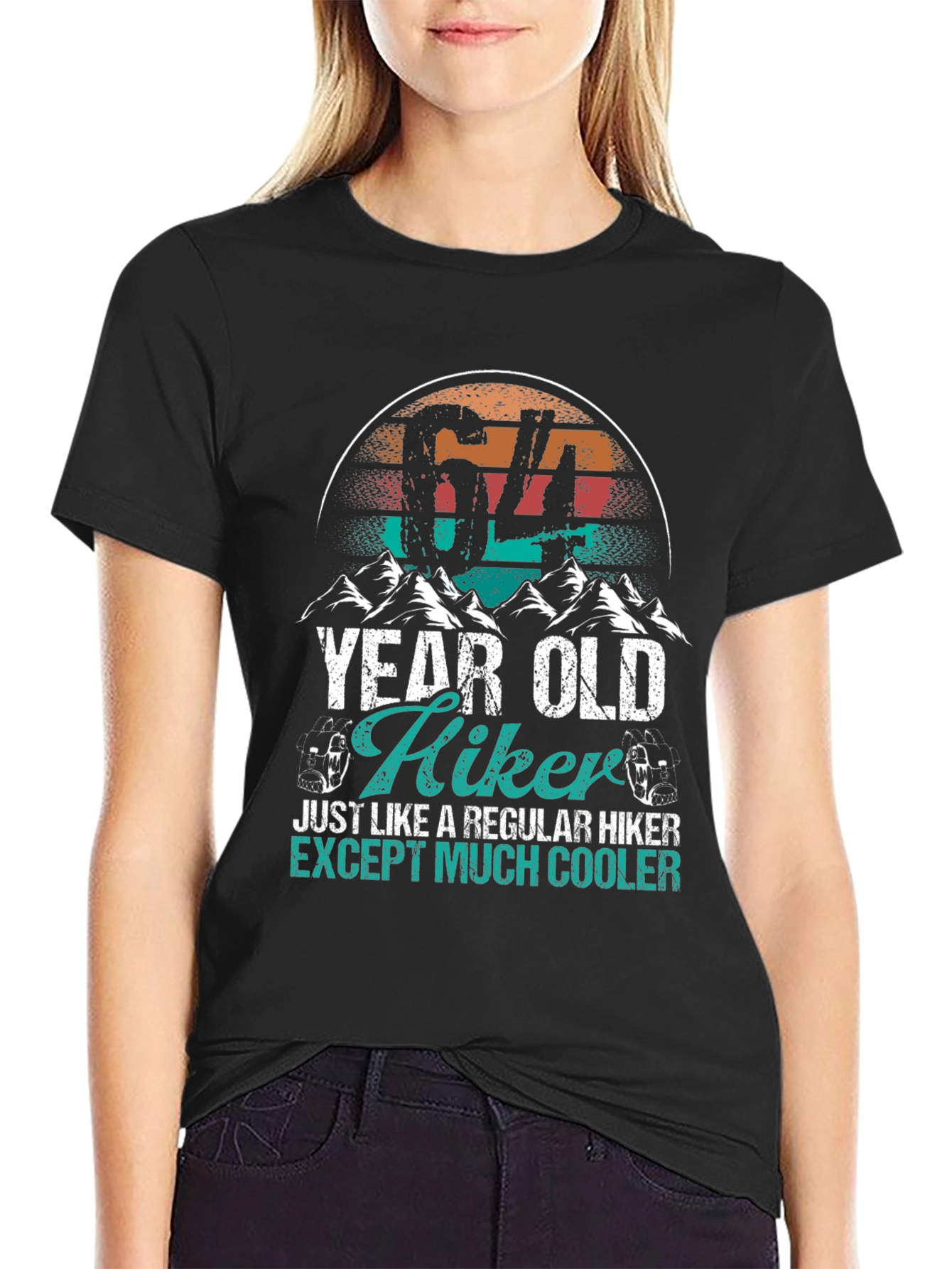 64 Year Old Hiker T-Shirt - Cool Hiking Apparel