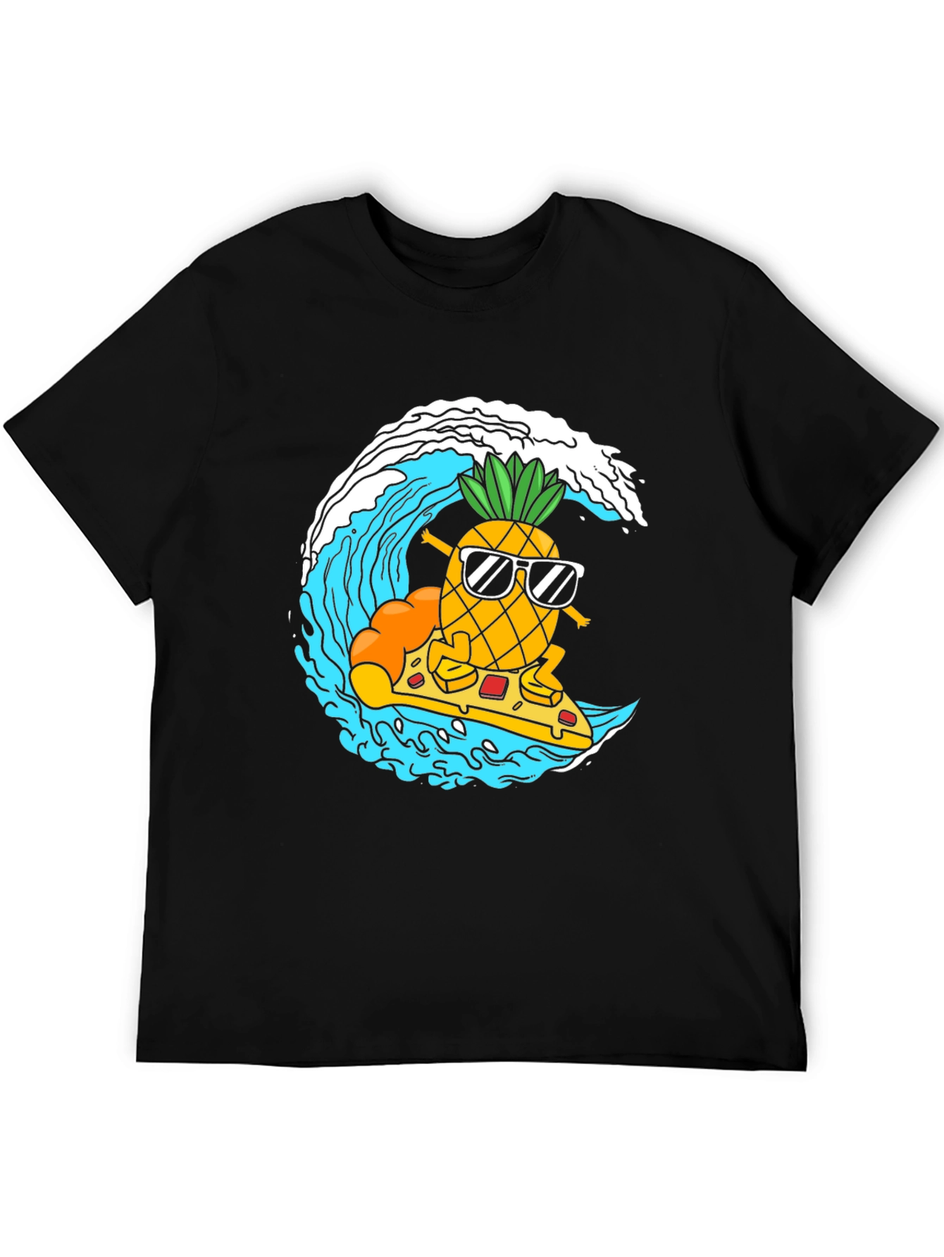 Surfing Pineapple Pizza T-Shirt