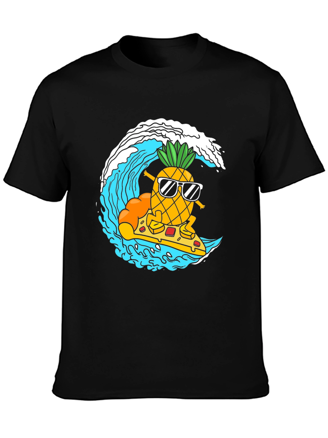 Surfing Pineapple Pizza T-Shirt