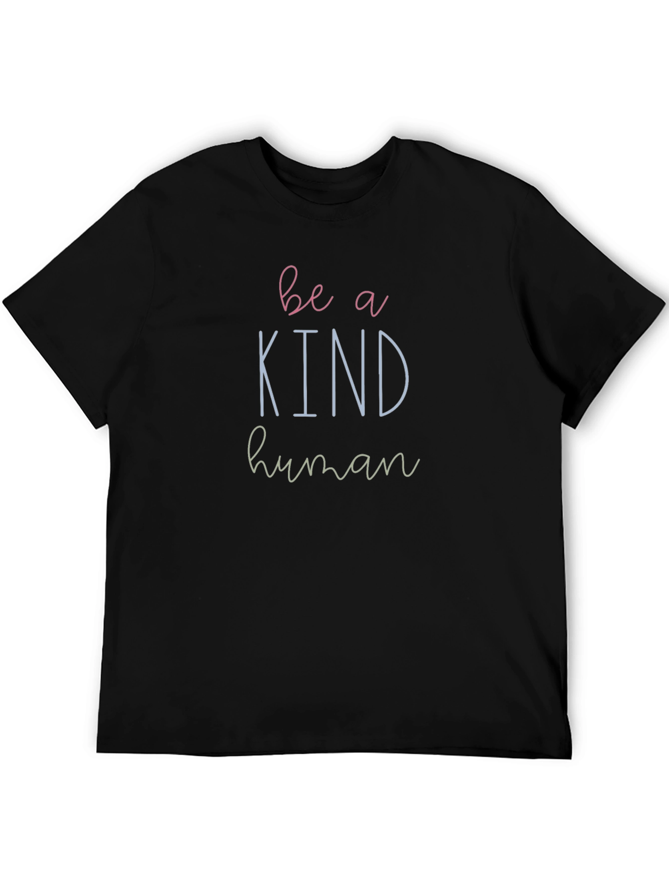 Be A Kind Human Black Graphic T-Shirt