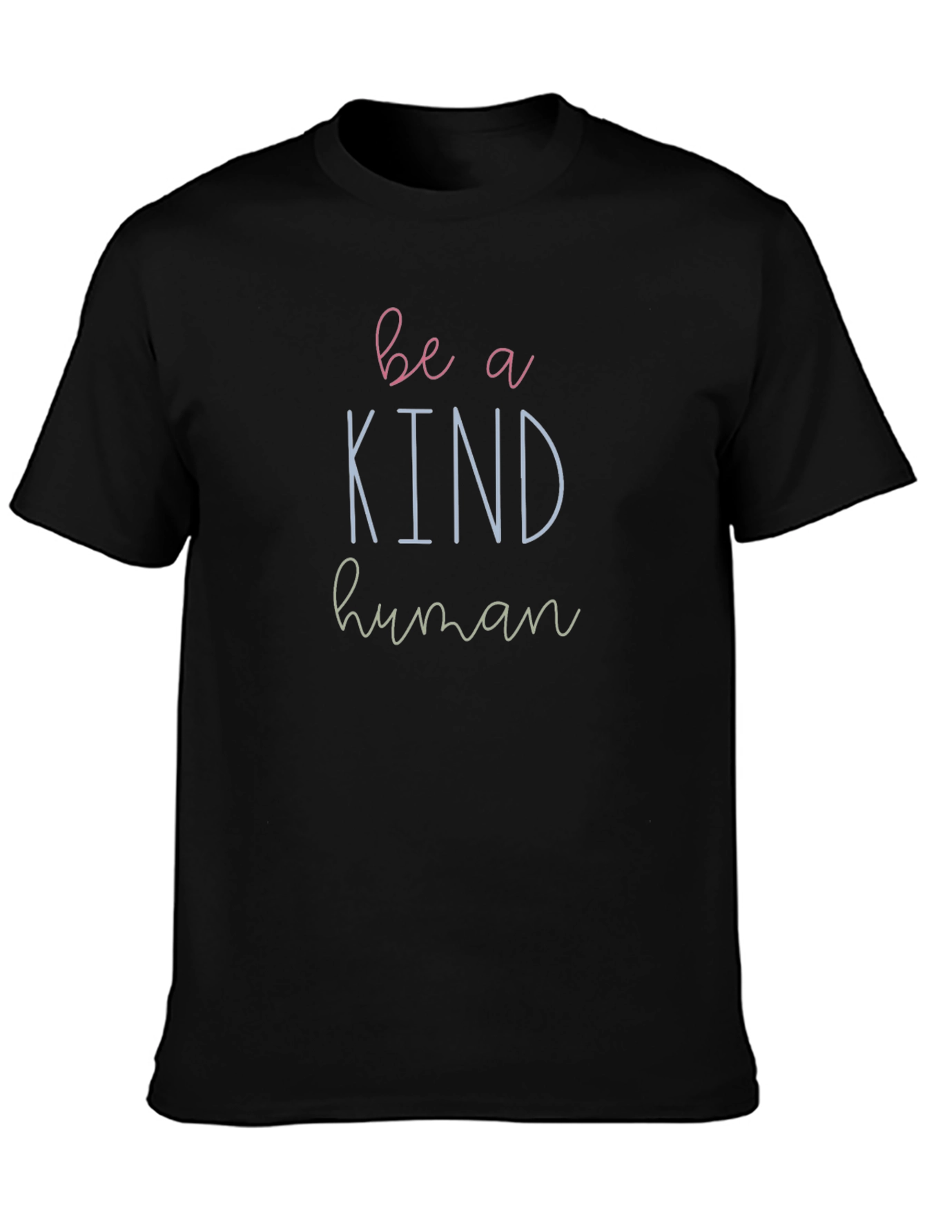Be A Kind Human Black Graphic T-Shirt