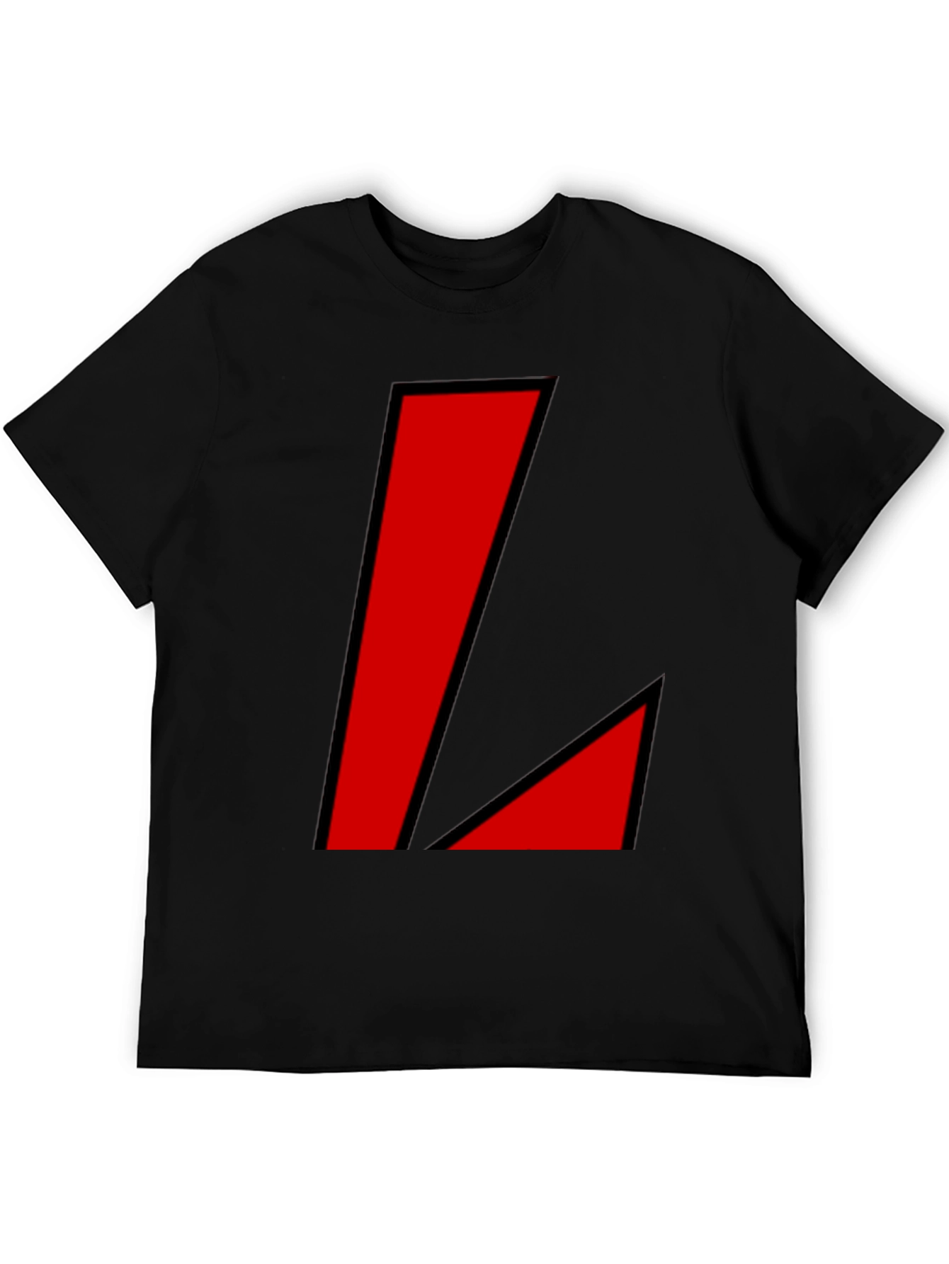 Bold Red Geometric Graphic T-Shirt