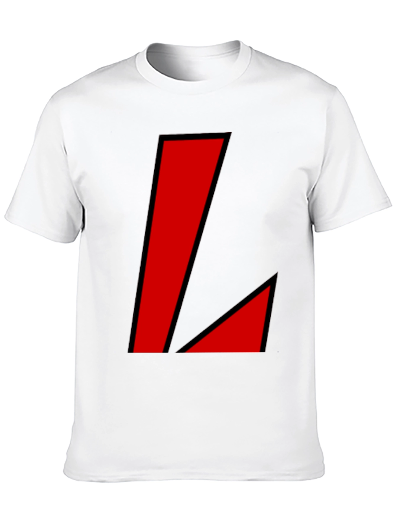 Bold Red Geometric Graphic T-Shirt
