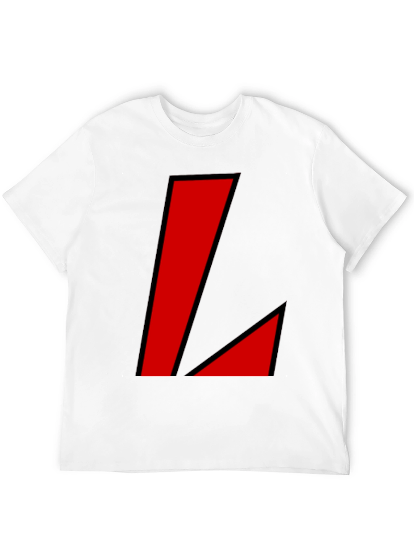 Bold Red Geometric Graphic T-Shirt