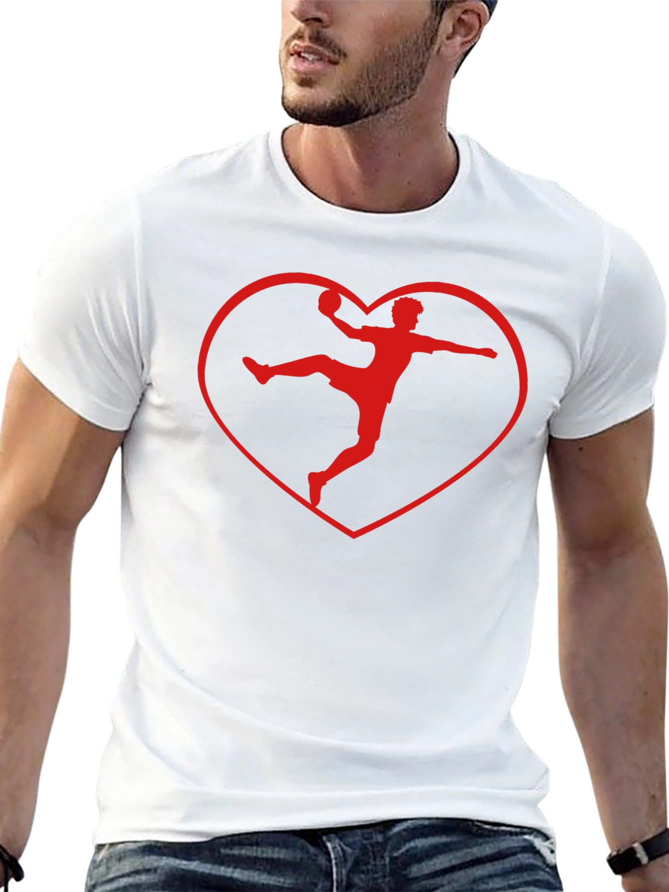 Handball Heartbeat Tee - Love Handball Black T-Shirt