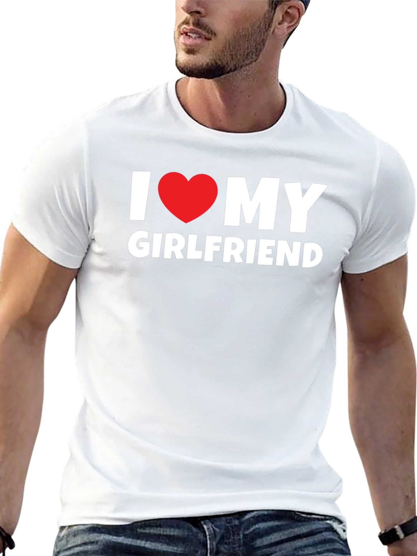 I Love My Girlfriend T-Shirt - Black Tee