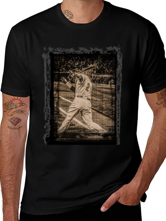 Vintage Baseball Player Graphic Tee