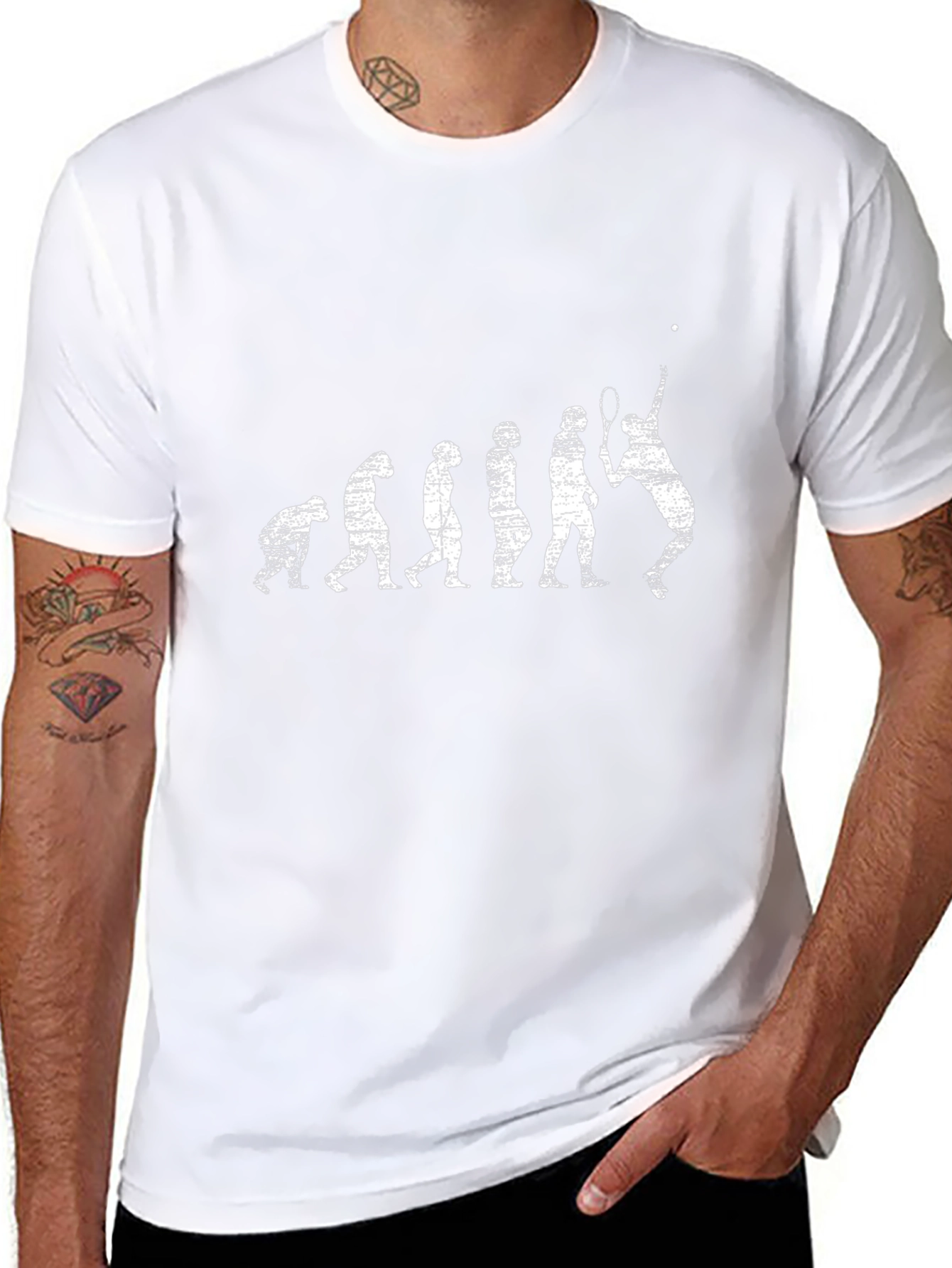 Tennis Evolution Graphic Tee - Black