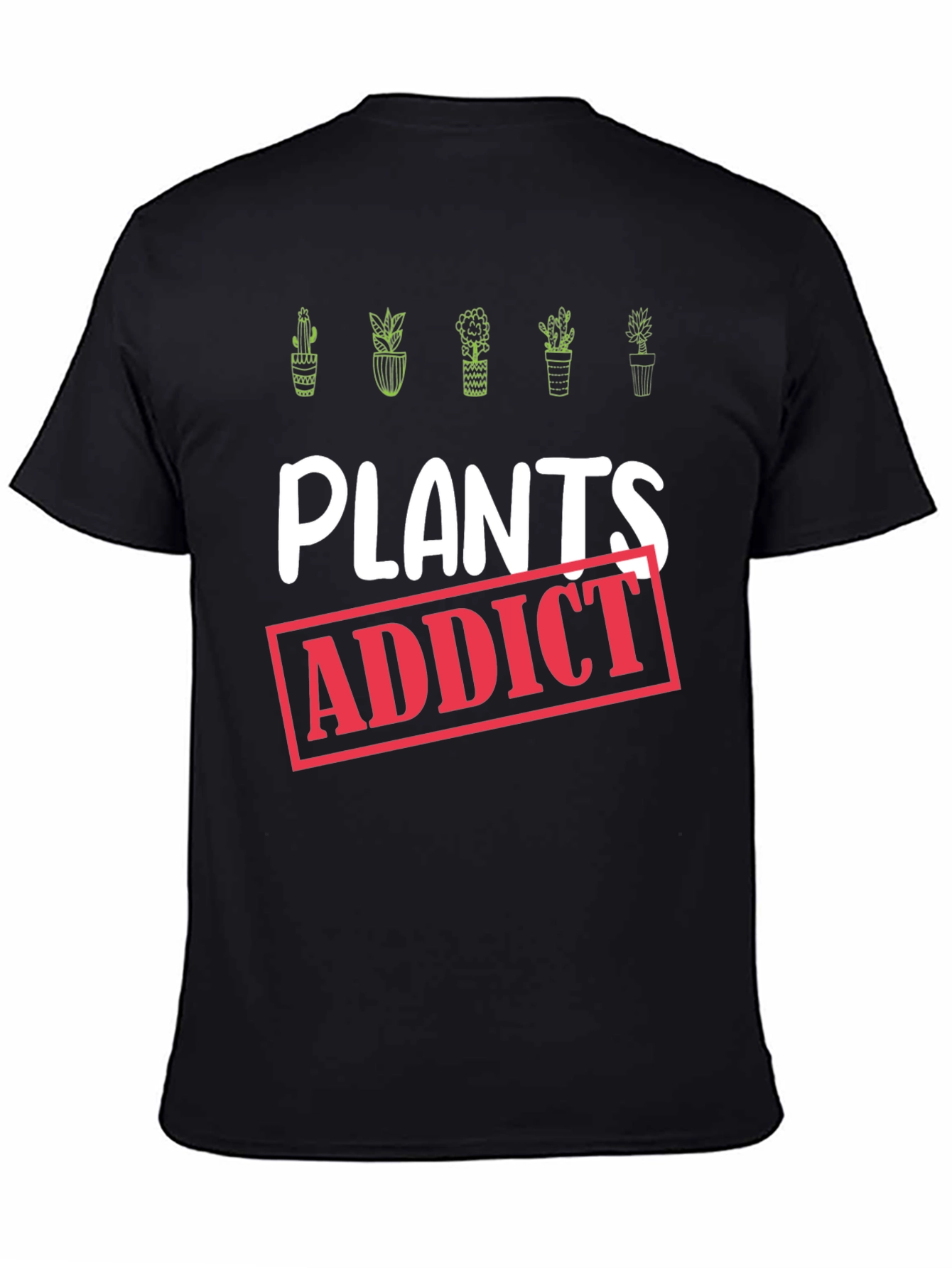 Plants Addict Black Graphic Tee