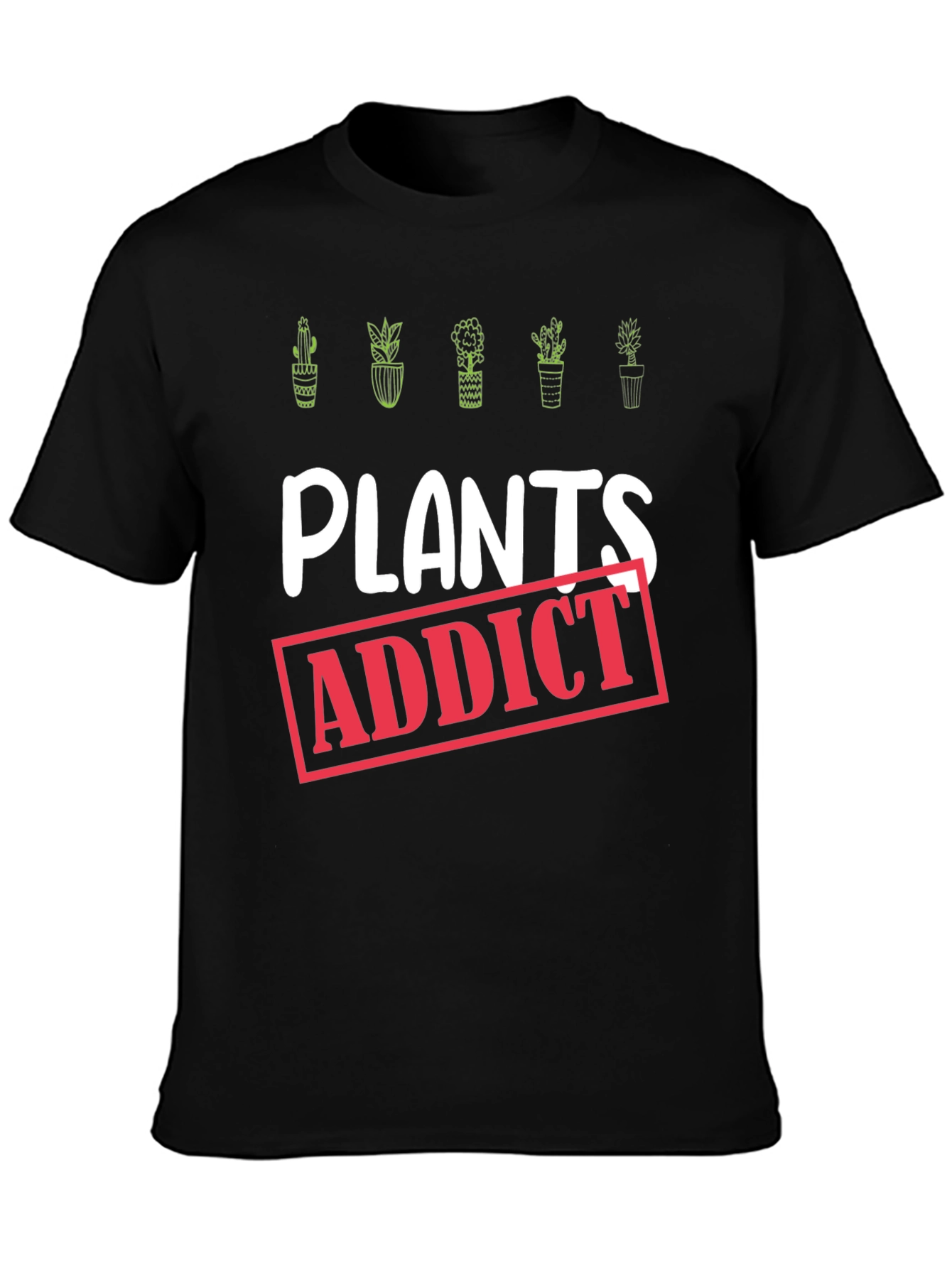Plants Addict Black Graphic Tee