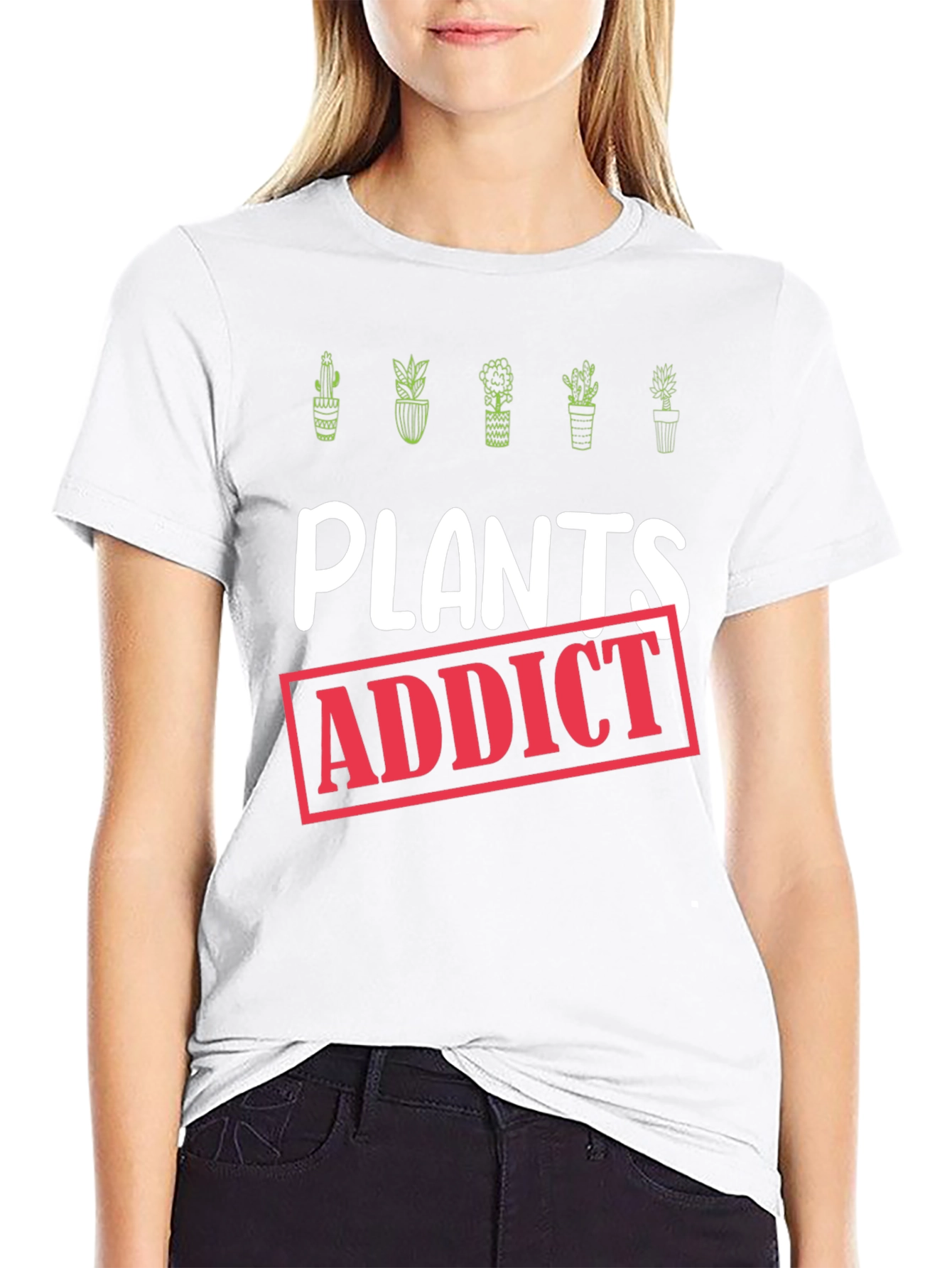 Plants Addict Black Graphic Tee