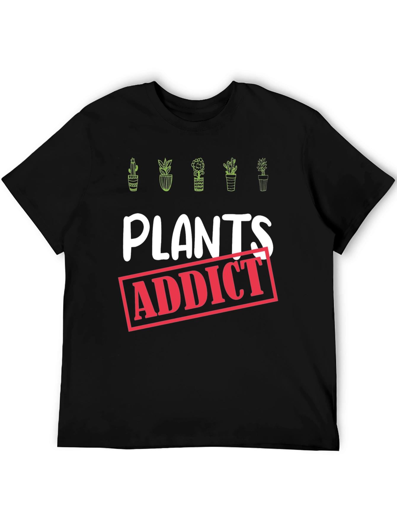 Plants Addict Black Graphic Tee