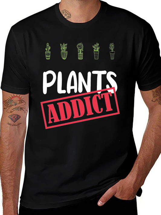 Plants Addict Black Graphic Tee