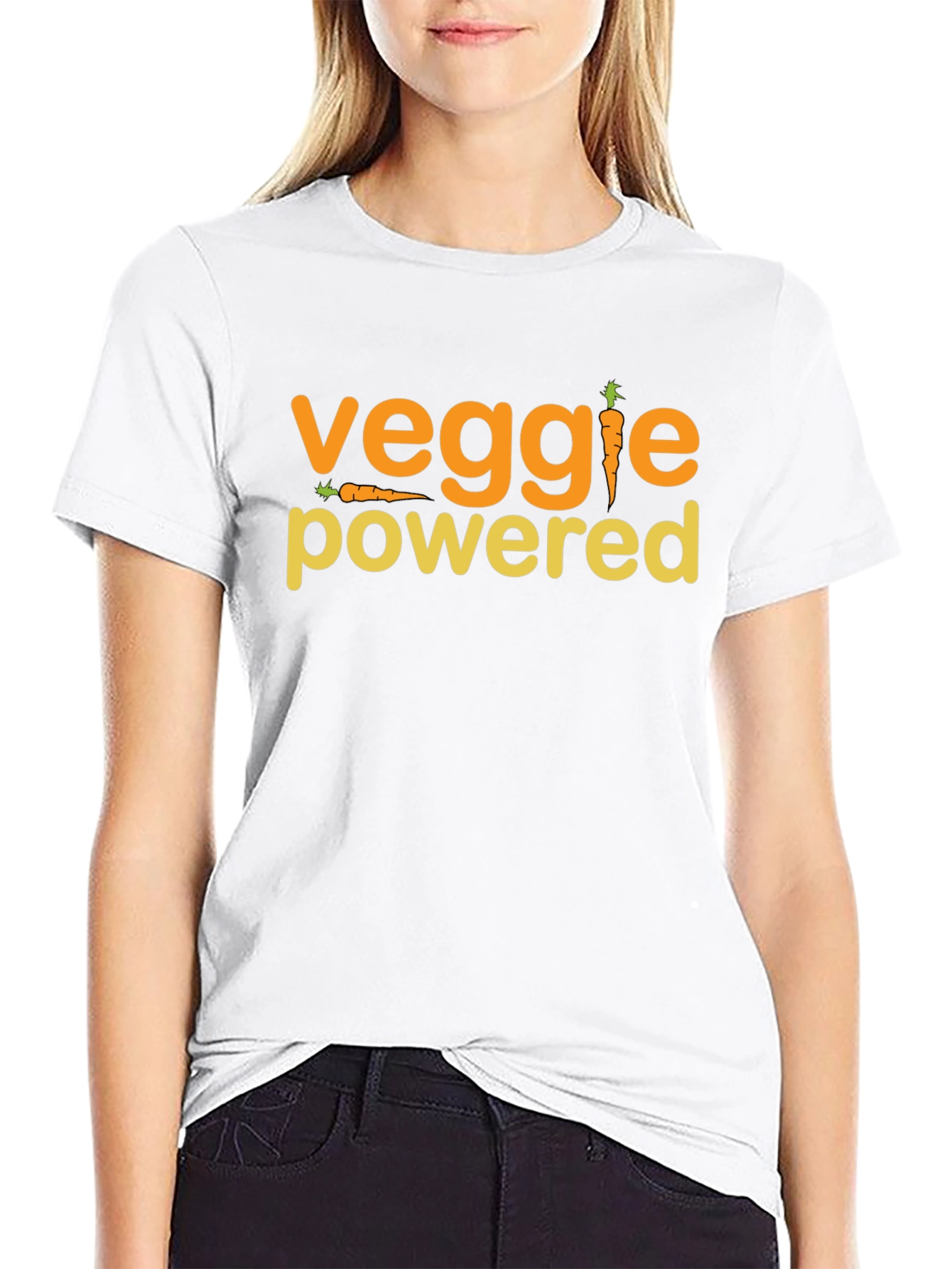Veggie Powered Graphic Tee - Black Casual T-Shirt