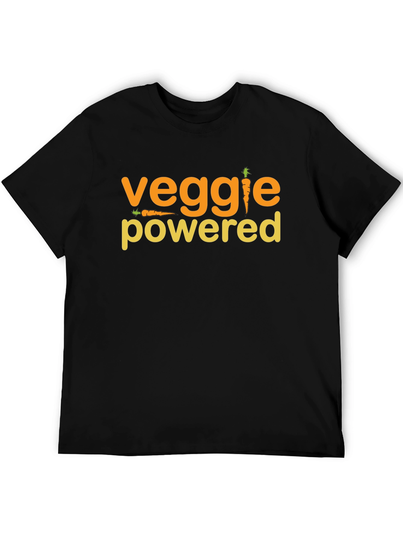 Veggie Powered Graphic Tee - Black Casual T-Shirt