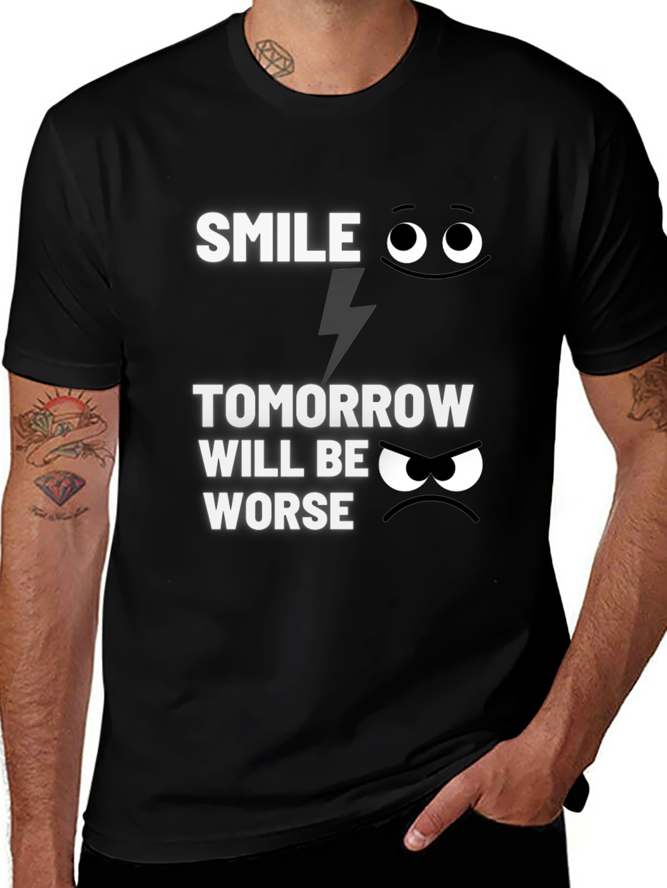 Smile Tomorrow Will Be Worse Graphic Tee