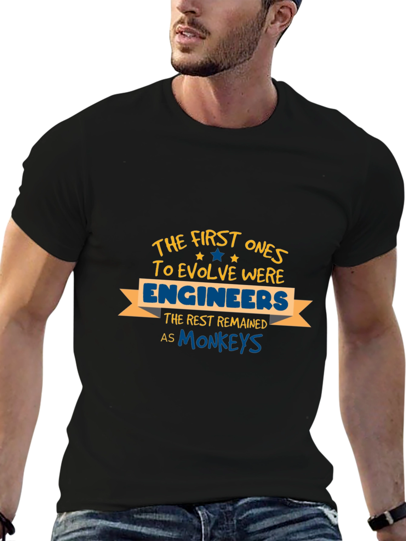 Funny Engineer Evolution Graphic T-Shirt