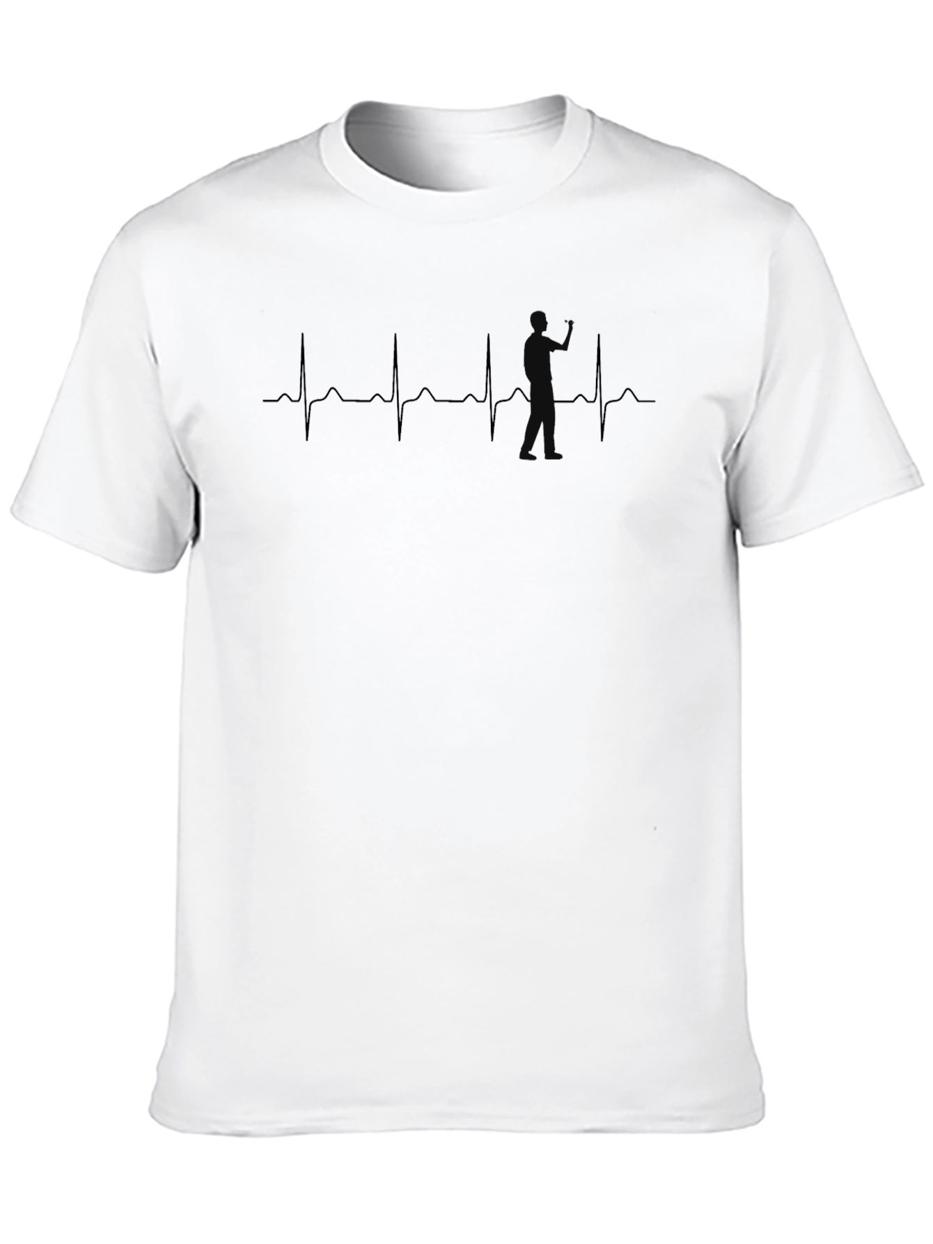 Heartbeat Disc Golf T-Shirt - Black Graphic Tee
