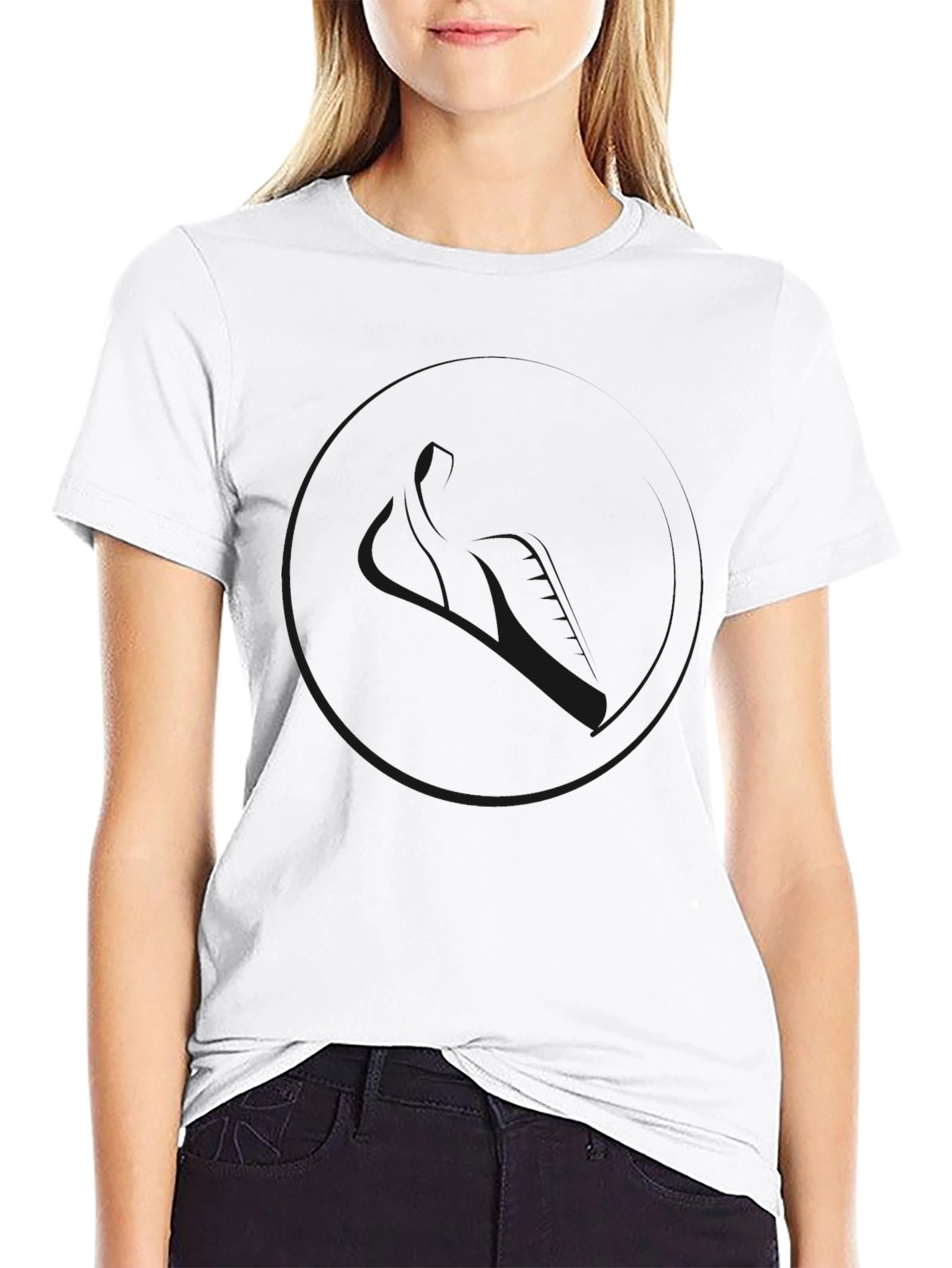 Mens Solid Black Crew Neck T-Shirt