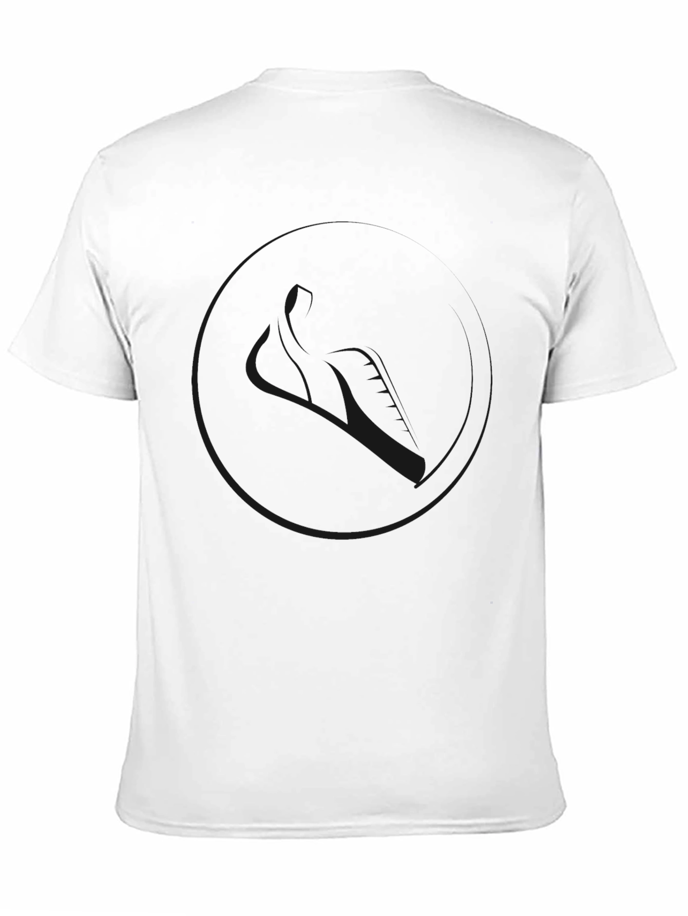 Mens Solid Black Crew Neck T-Shirt