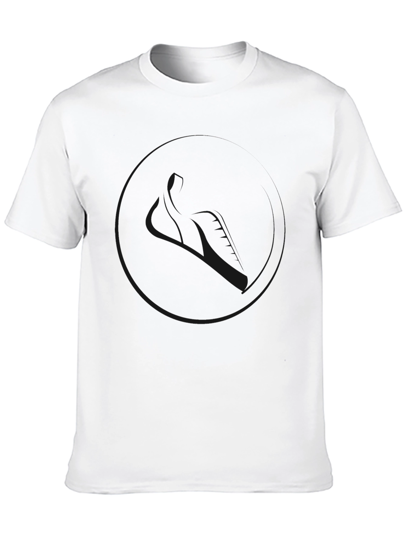 Mens Solid Black Crew Neck T-Shirt