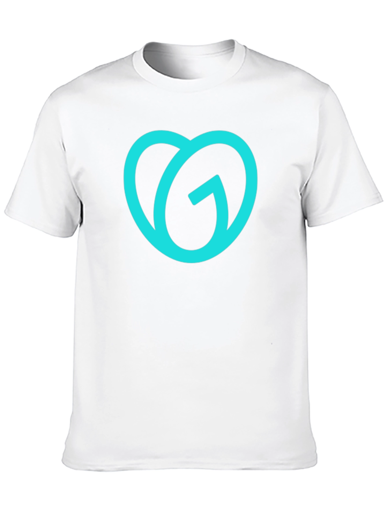 Trendy Teal Logo Black T-Shirt