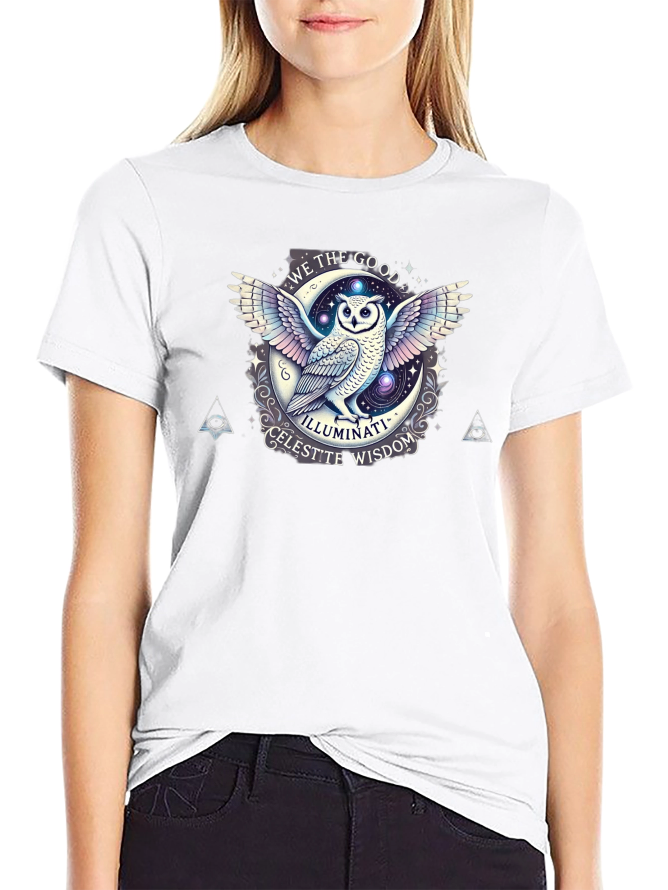 Illuminati Owl Graphic Tee - Celestte Wisdom T-Shirt