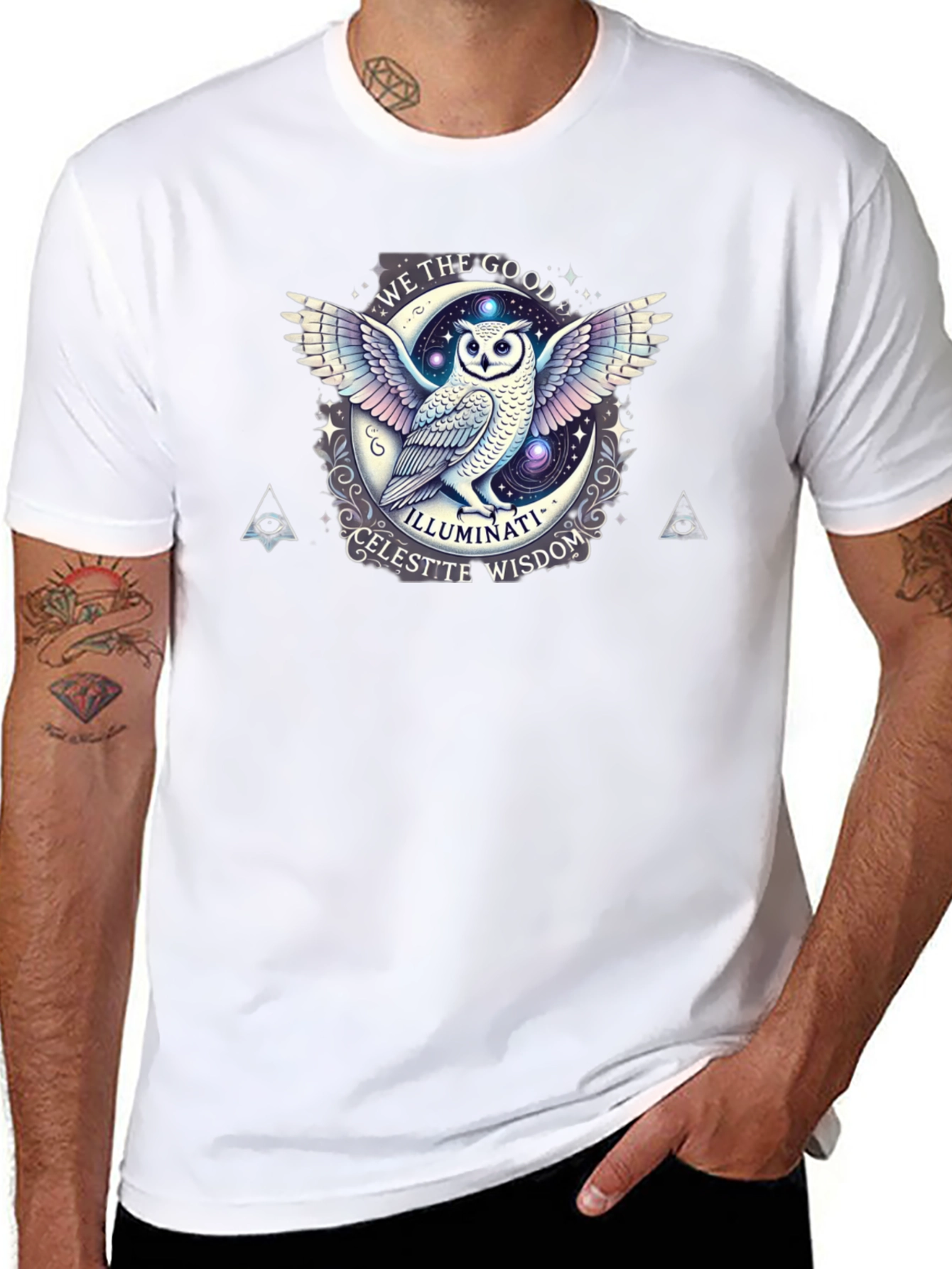 Illuminati Owl Graphic Tee - Celestte Wisdom T-Shirt