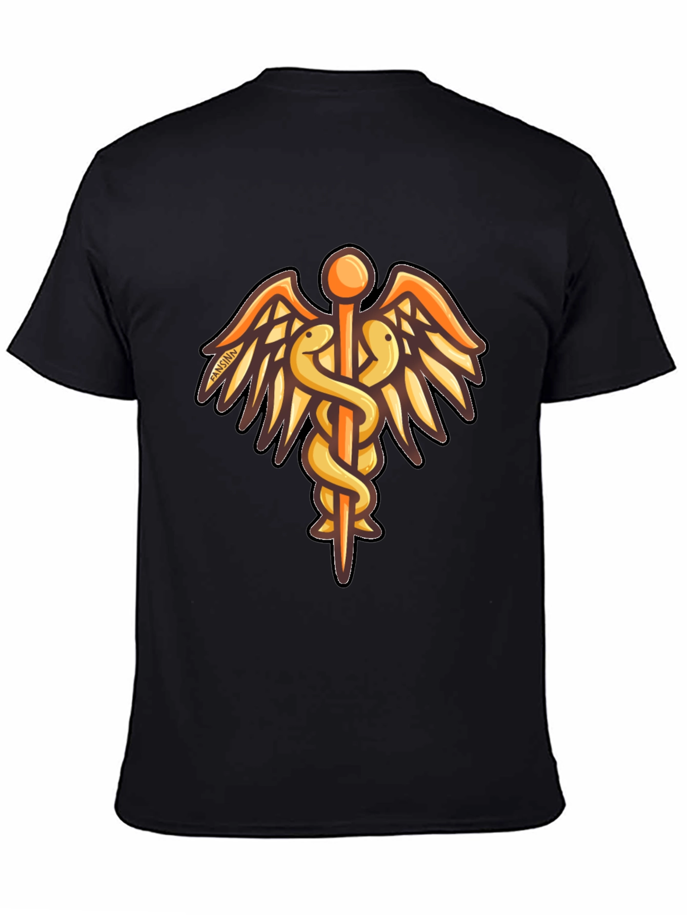 Caduceus Graphic Black T-Shirt