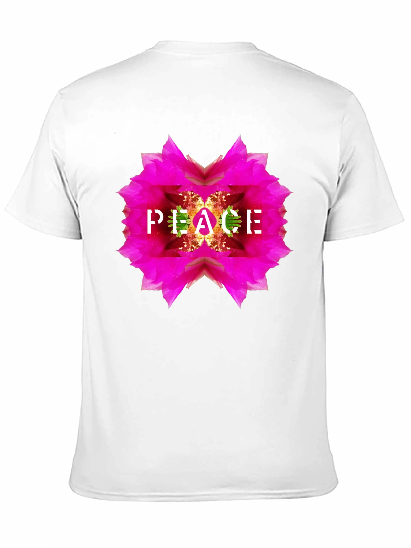 Peace Flower Graphic T-Shirt - Black