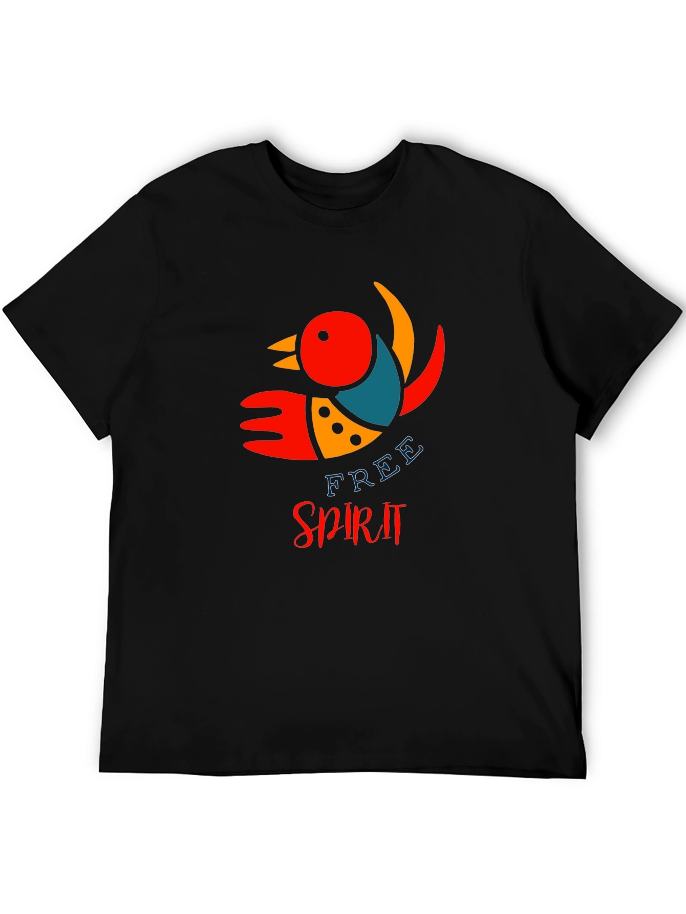 Free Spirit Bird Graphic Tee - Black