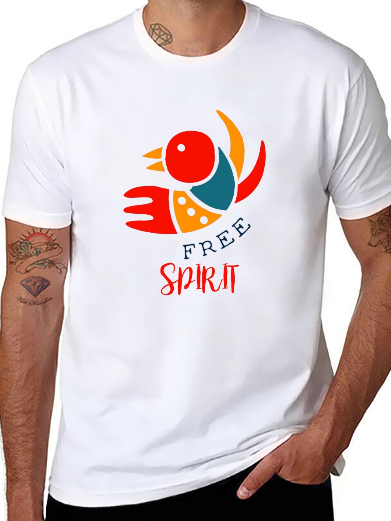 Free Spirit Bird Graphic Tee - Black