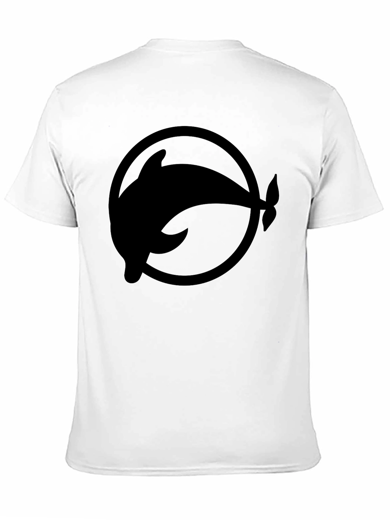 Black Dolphin Circle Graphic Tee - Stylish Casual Wear