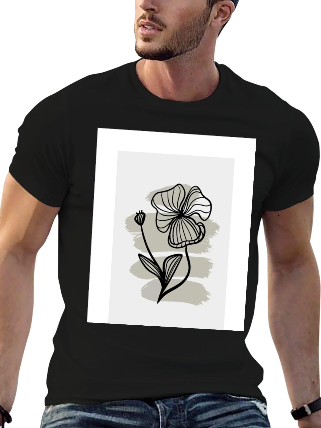 Minimalist Floral Graphic T-Shirt