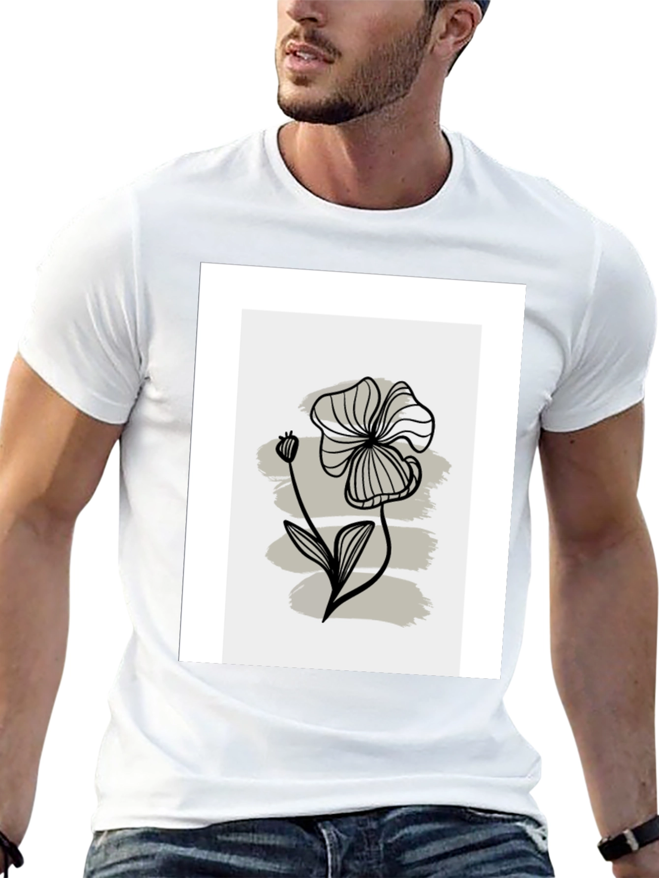Minimalist Floral Graphic T-Shirt