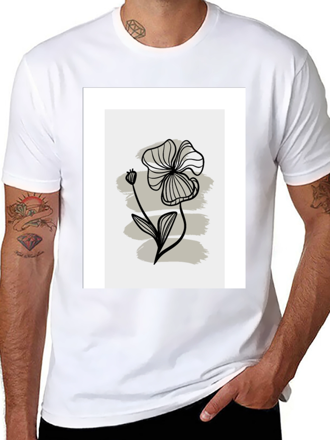 Minimalist Floral Graphic T-Shirt