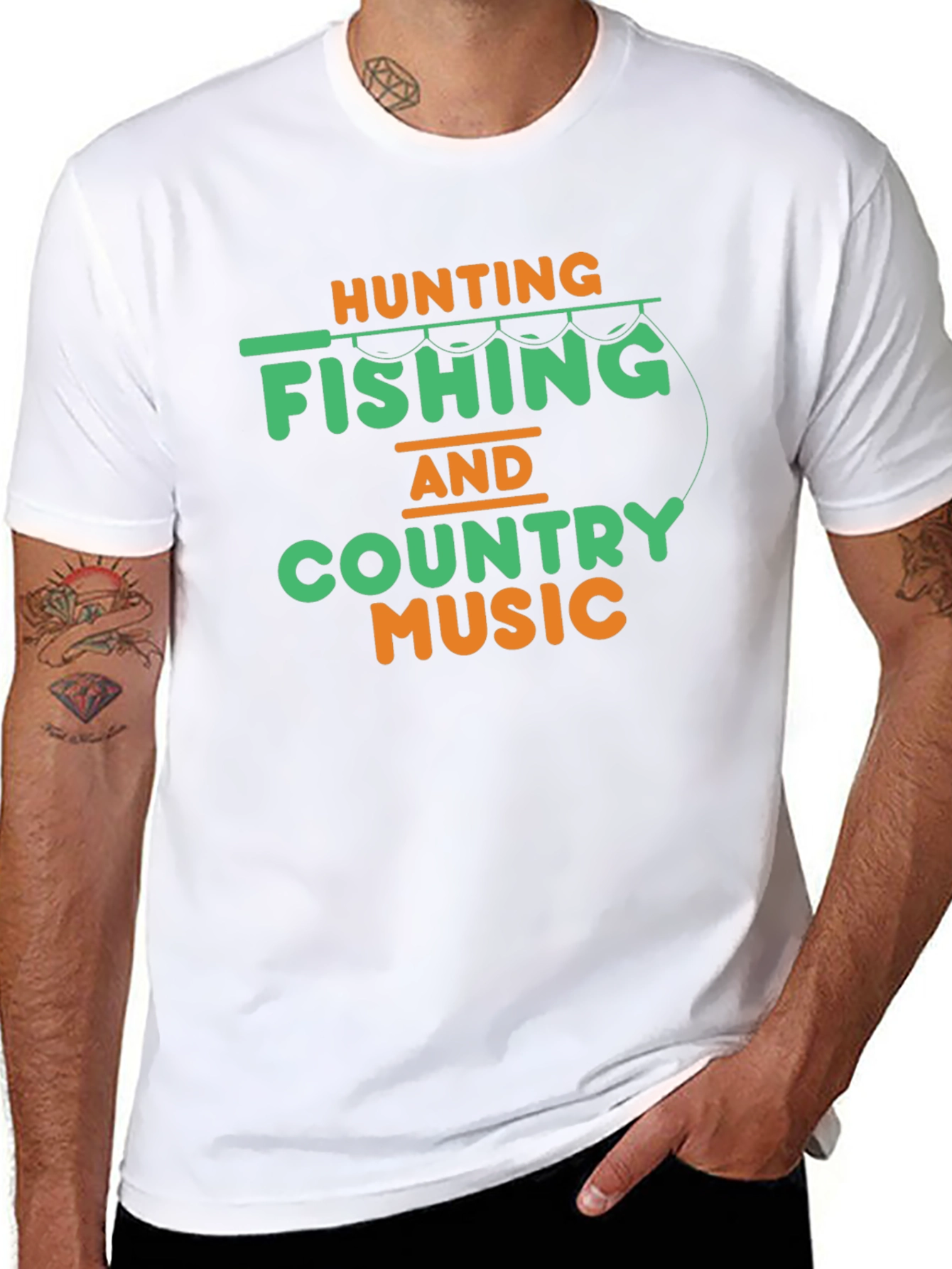 Hunting Fishing & Country Music T-Shirt