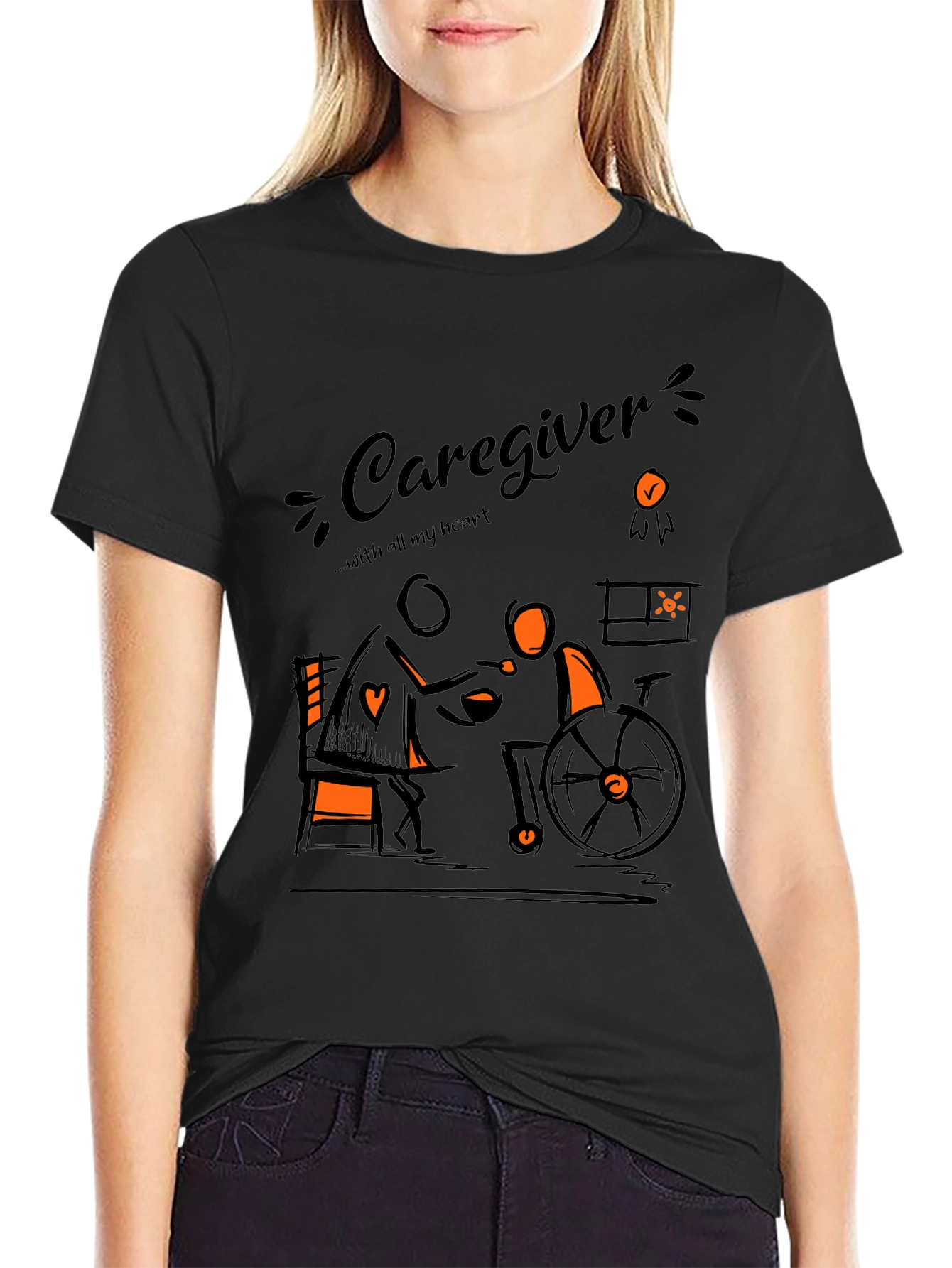 Caregiver Graphic Tee - Comfort & Compassion