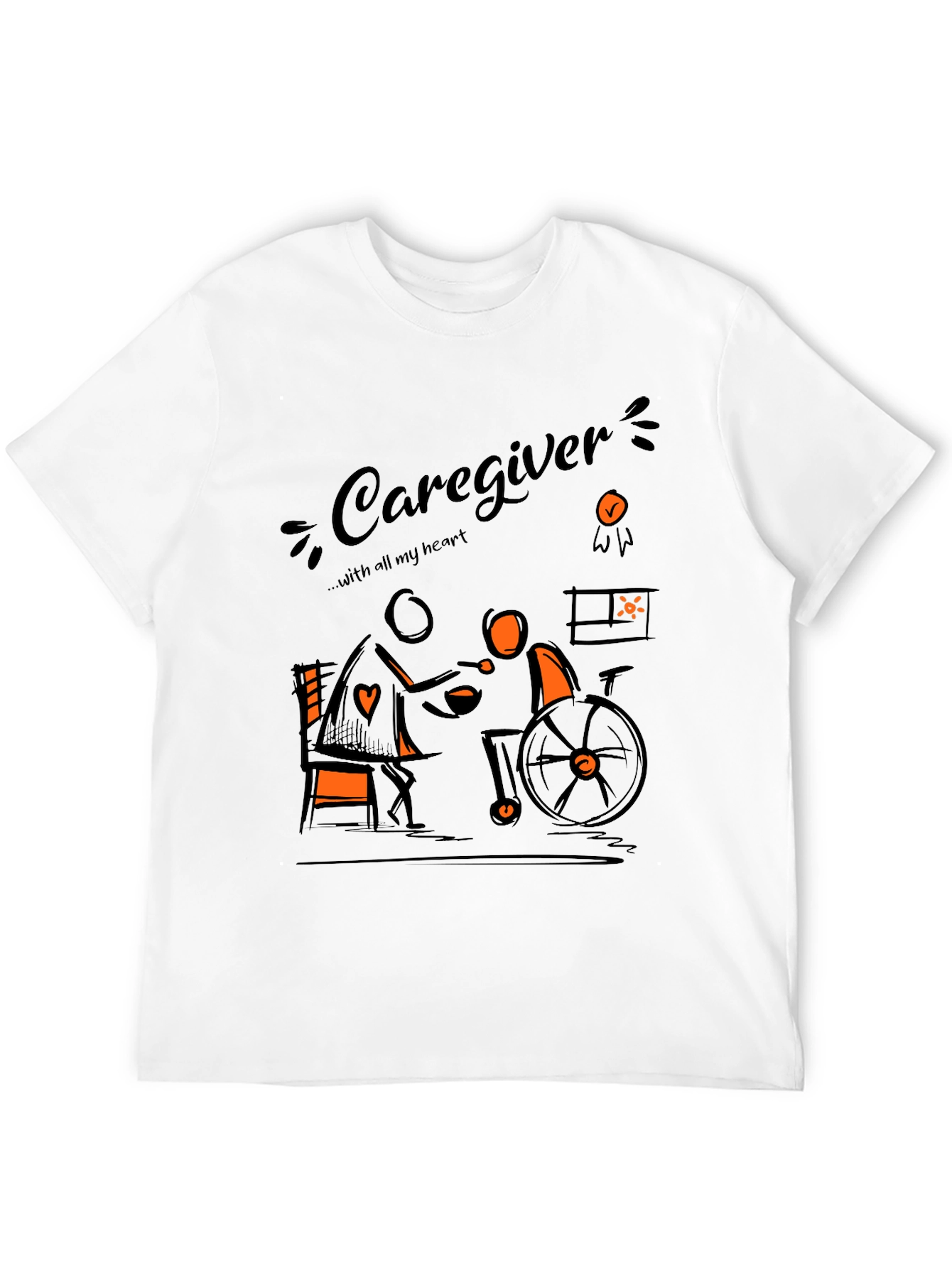 Caregiver Graphic Tee - Comfort & Compassion