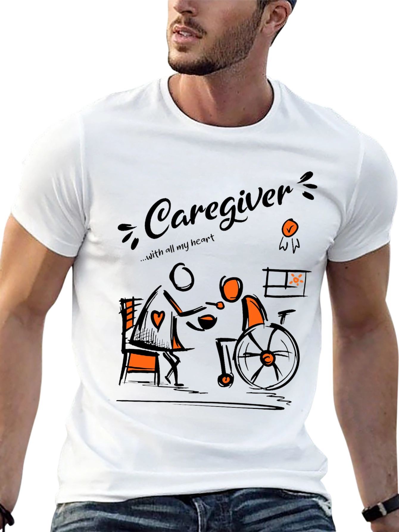 Caregiver Graphic Tee - Comfort & Compassion