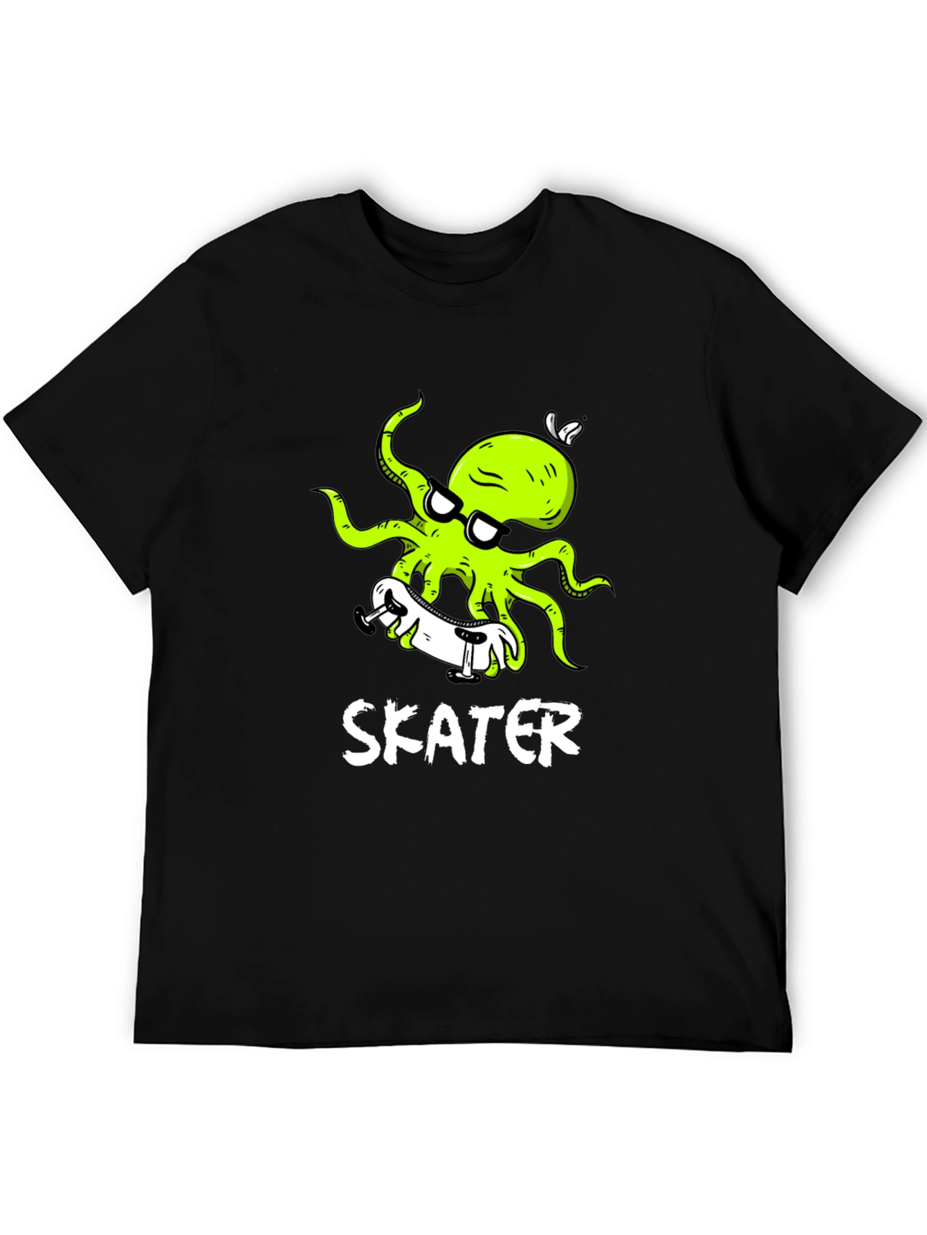 Skater Octopus Graphic T-Shirt