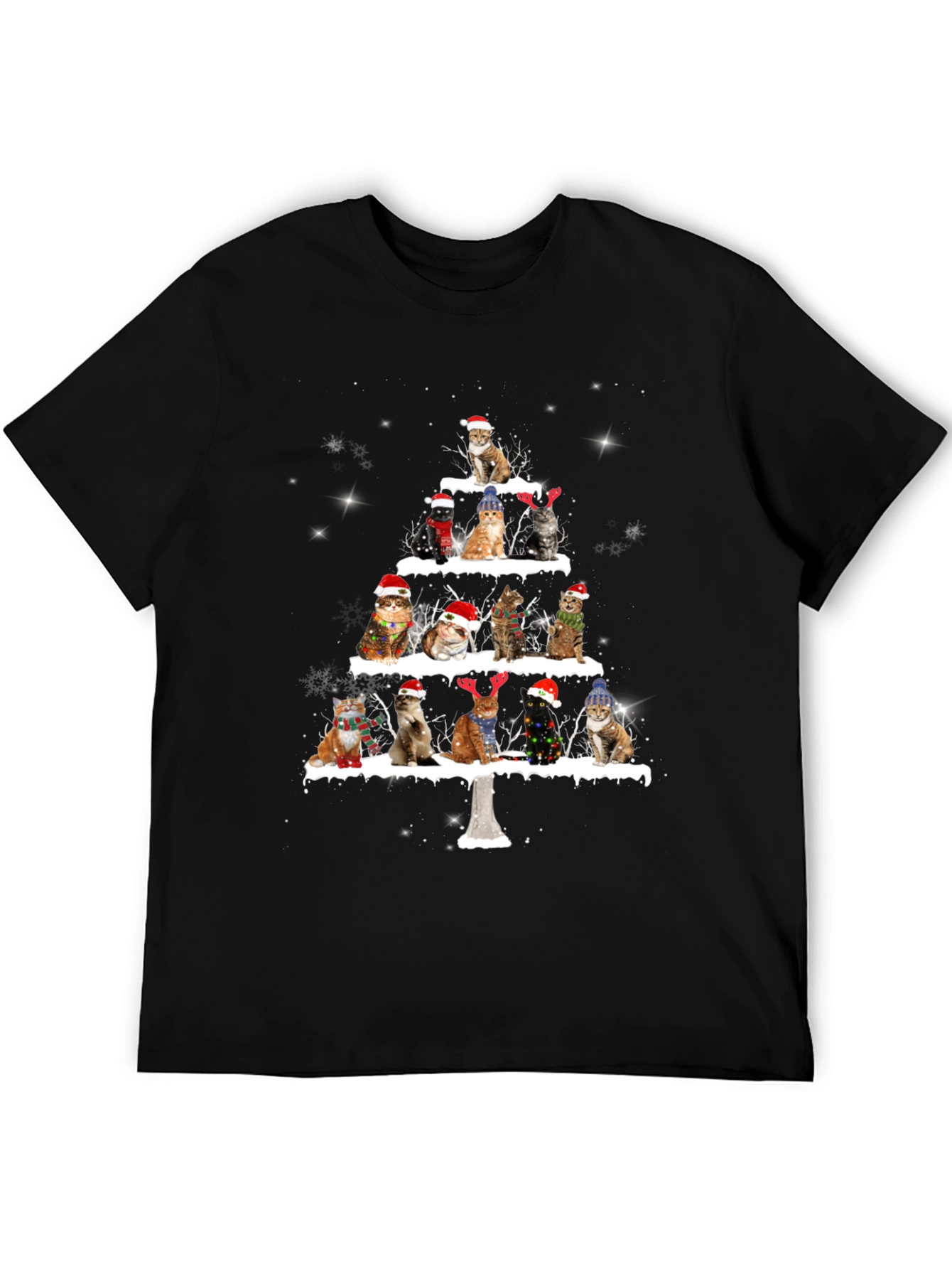 Christmas Cat Tree Graphic Tee