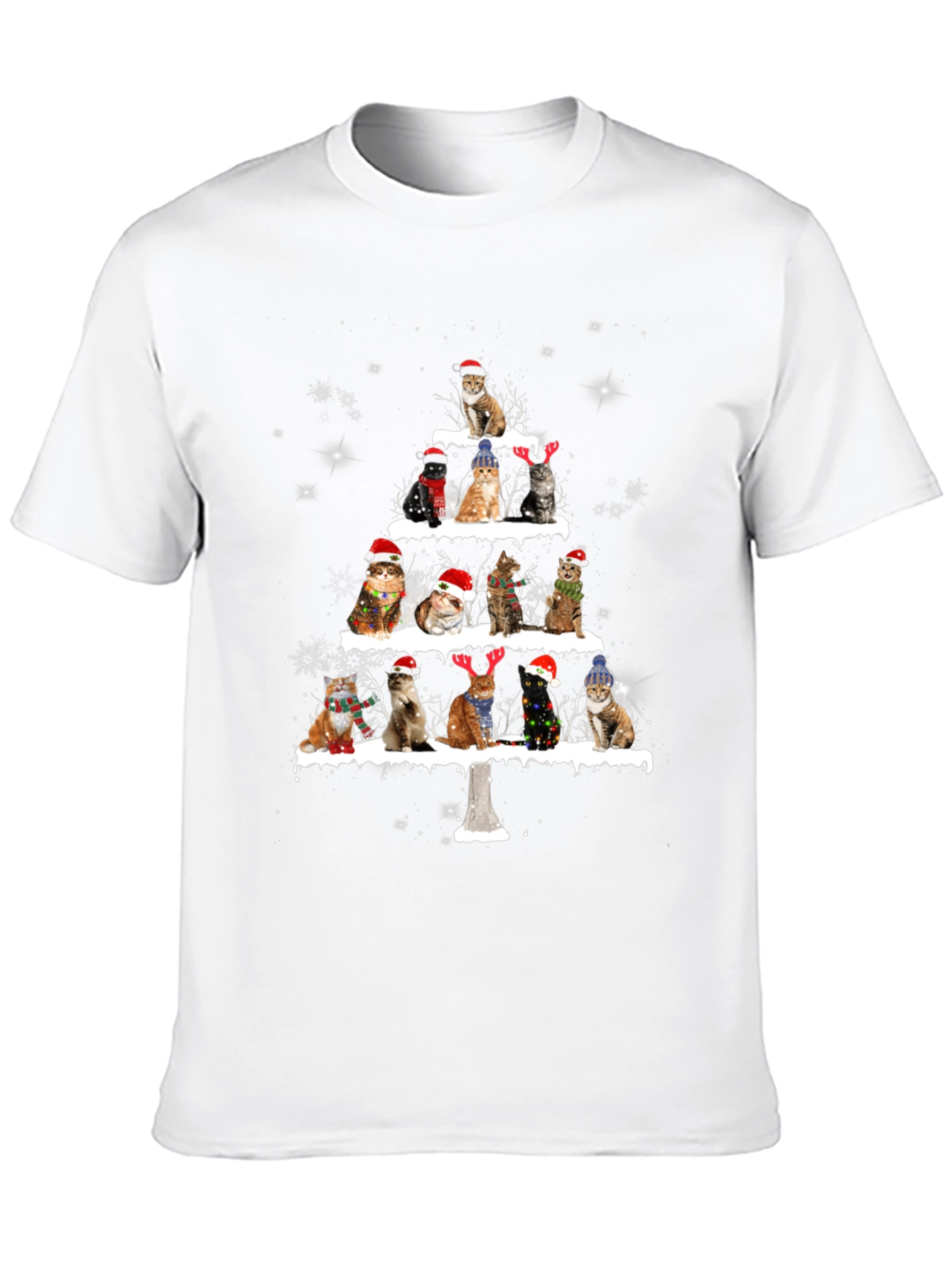 Christmas Cat Tree Graphic Tee