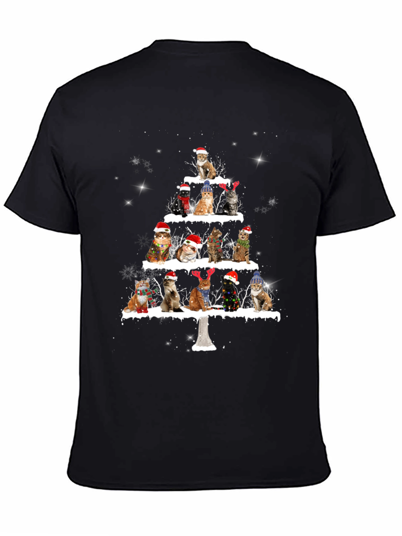 Christmas Cat Tree Graphic Tee