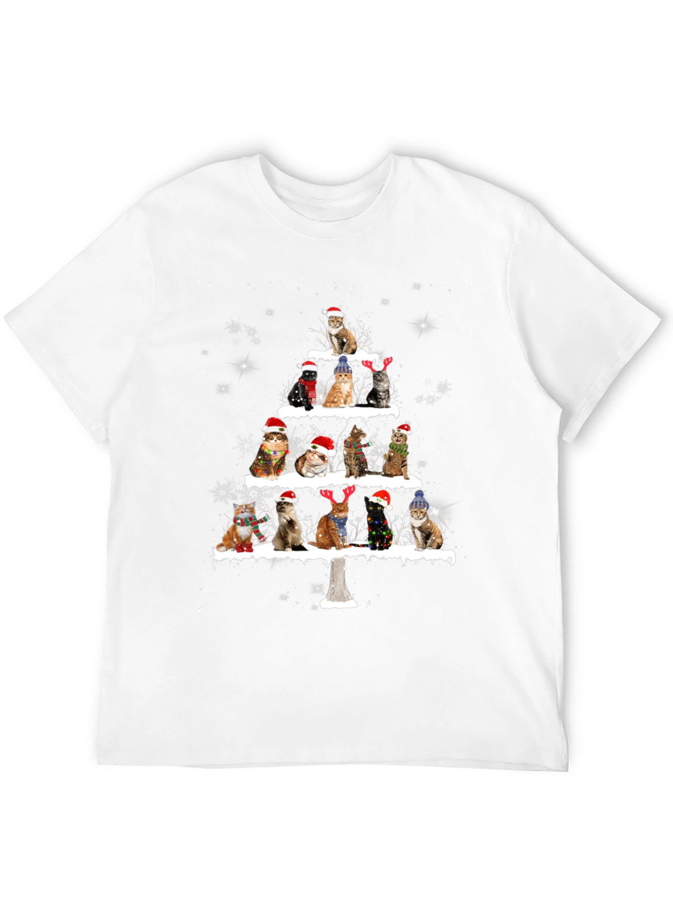 Christmas Cat Tree Graphic Tee
