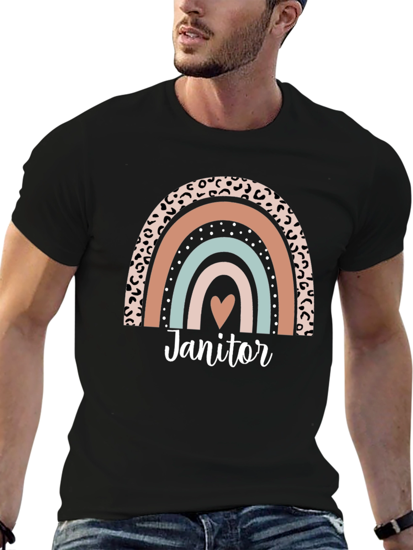 Janitor Rainbow Graphic T-Shirt